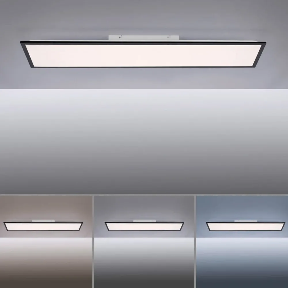 JUST LIGHT. GmbH Loftlamper > Flat LED-monteringspanel, CCT, sort, 119 x 29 cm