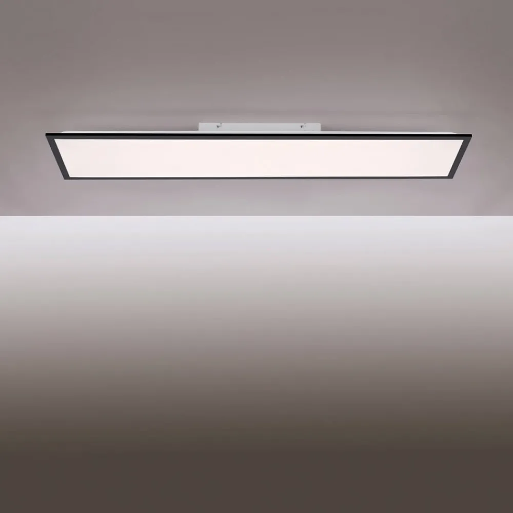 JUST LIGHT. GmbH Loftlamper > Flat LED-monteringspanel, CCT, sort, 119 x 29 cm