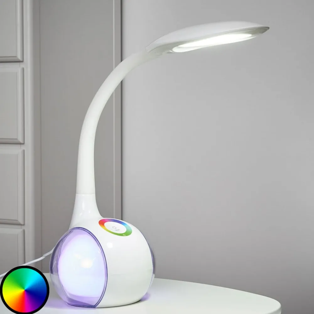 Globo Arbejdsrum/Kontor > Fleksibel LED-bordlampe Paula, hvid