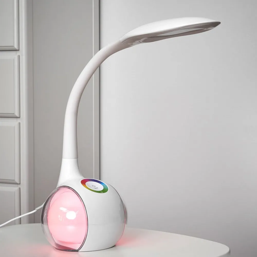 Globo Arbejdsrum/Kontor > Fleksibel LED-bordlampe Paula, hvid