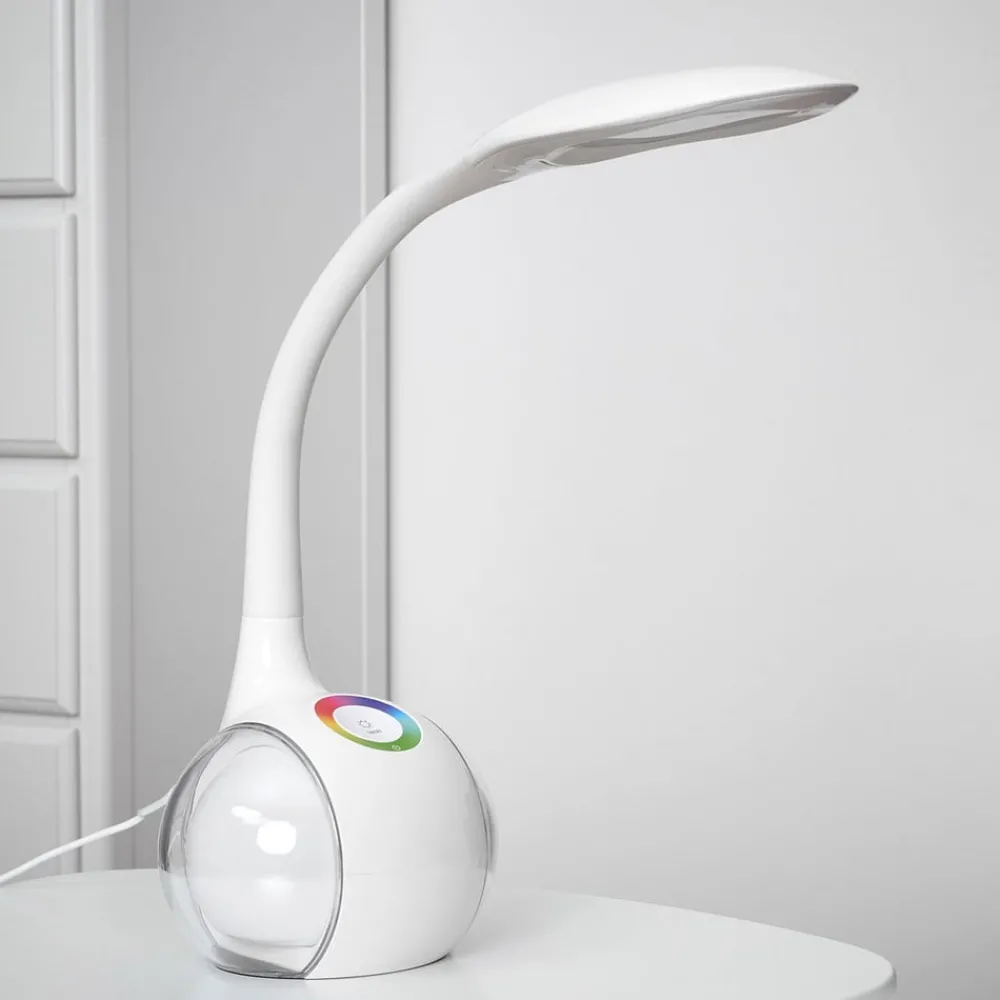 Globo Arbejdsrum/Kontor > Fleksibel LED-bordlampe Paula, hvid