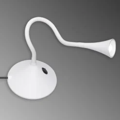 Arbejdsrum/Kontor|Bordlamper ^ Reality Leuchten Fleksibel LED-bordlampe Viper i hvid