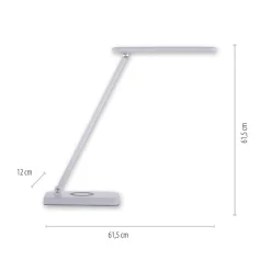 Arbejdsrum/Kontor ^ JUST LIGHT. GmbH Florentina LED-skrivebordslampe, hvid