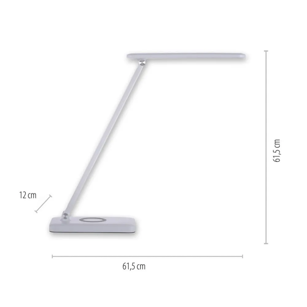 Arbejdsrum/Kontor ^ JUST LIGHT. GmbH Florentina LED-skrivebordslampe, hvid