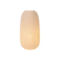 Lucide Bordlamper > Flores bordlampe, Ø 17,5 cm, porcelæn, hvid, E14