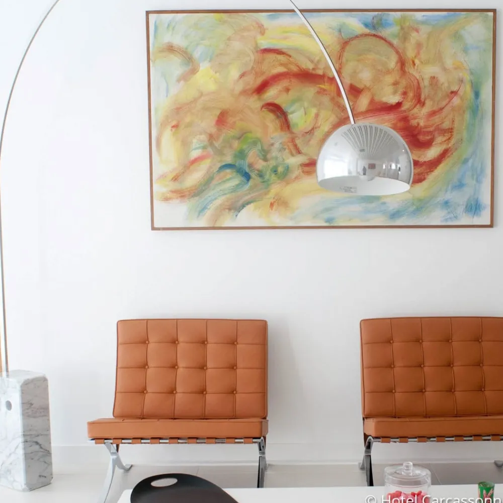 Gulvlamper ^ FLOS Arco bue-gulvlampe, krom, højde 240 cm, E27