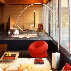 Gulvlamper ^ FLOS Arco bue-gulvlampe, krom, højde 240 cm, E27