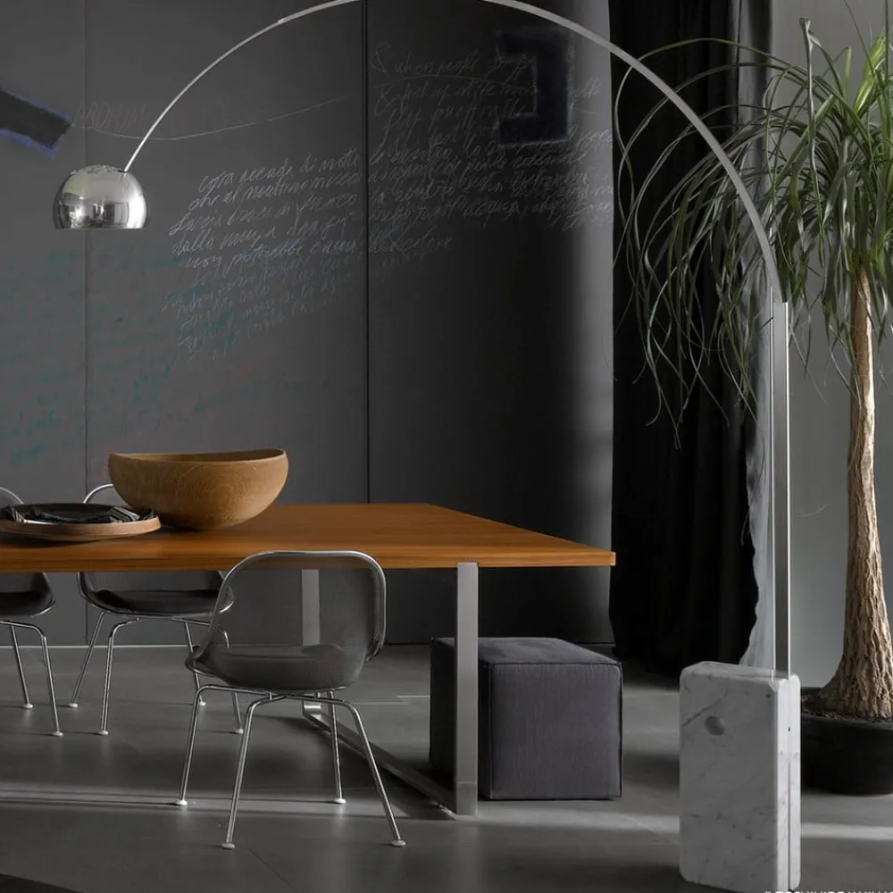 Gulvlamper ^ FLOS Arco bue-gulvlampe, krom, højde 240 cm, E27