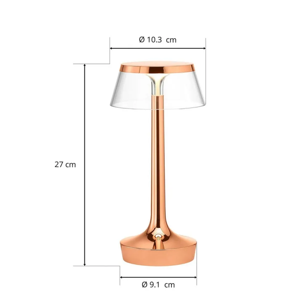 Bordlamper ^ FLOS Bon Jour unplugged LED-bordlampe, kobber