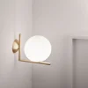 Væglamper ^ FLOS IC C/W1 væglampe, børstet messing