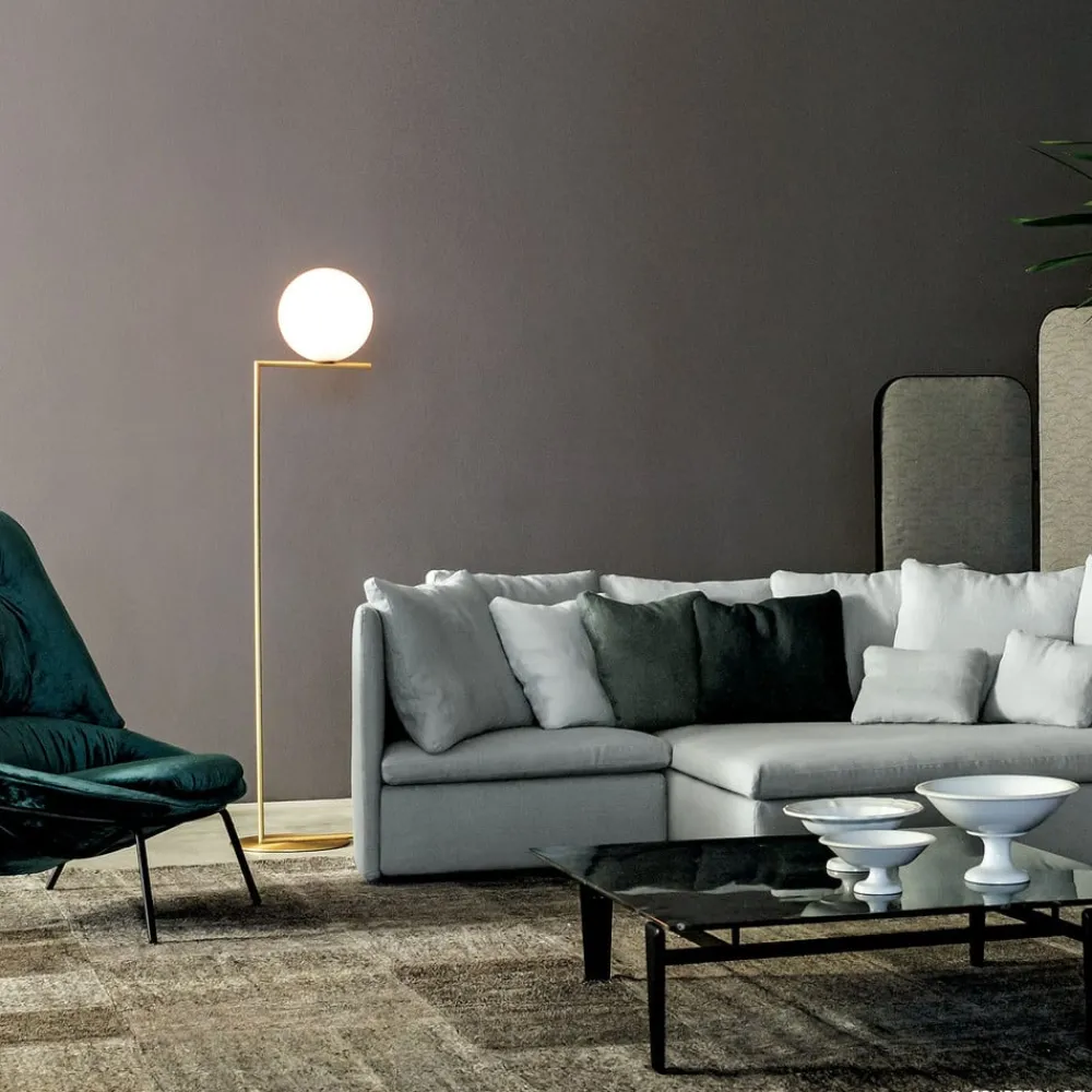 FLOS Gulvlamper > IC F2 gulvlampe børstet messing