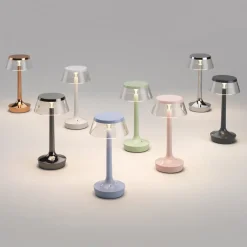 Gang|Bordlamper ^ FLOS LED-bordlampe Bon jour unplugged, kobber