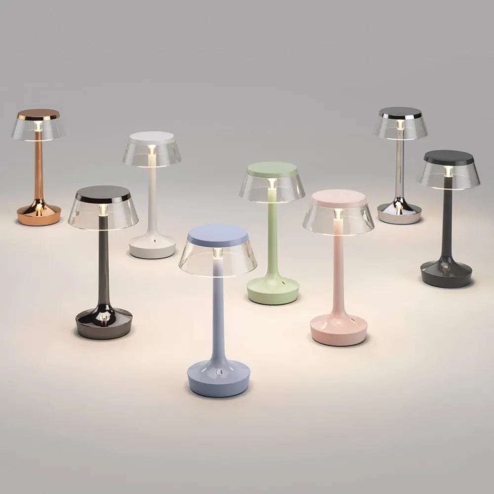Gang|Bordlamper ^ FLOS LED-bordlampe Bon jour unplugged, kobber