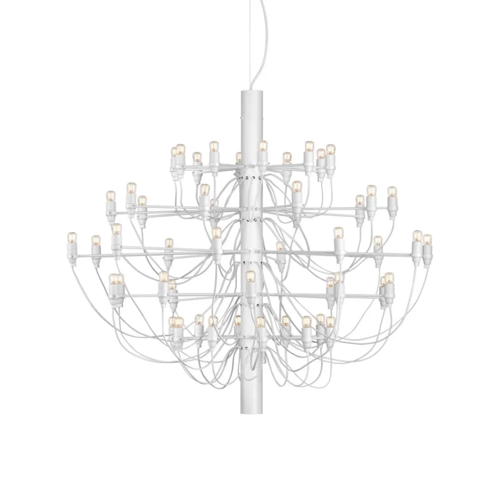 Lysekroner ^ FLOS 2097/50 LED-lysekrone, klar, hvid
