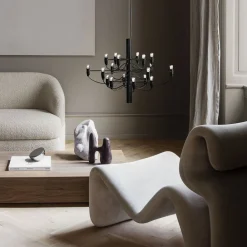 FLOS Lysekroner > 2097/18 LED-lysekrone, matteret, sort