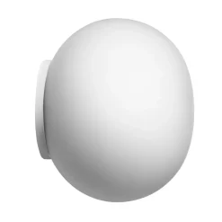FLOS Væglamper|Væglamper > Mini Glo-Ball spejllampe/væglampe, hvid/opal