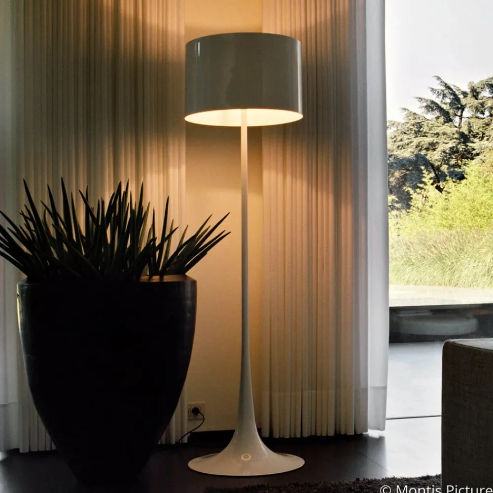 Gulvlamper|Gulvlamper ^ FLOS Spun Light F - hvid gulvlampe