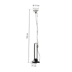 Gulvlamper|Gulvlamper ^ FLOS Toio Limited Edition gulvlampe, sort, metal, 195 cm