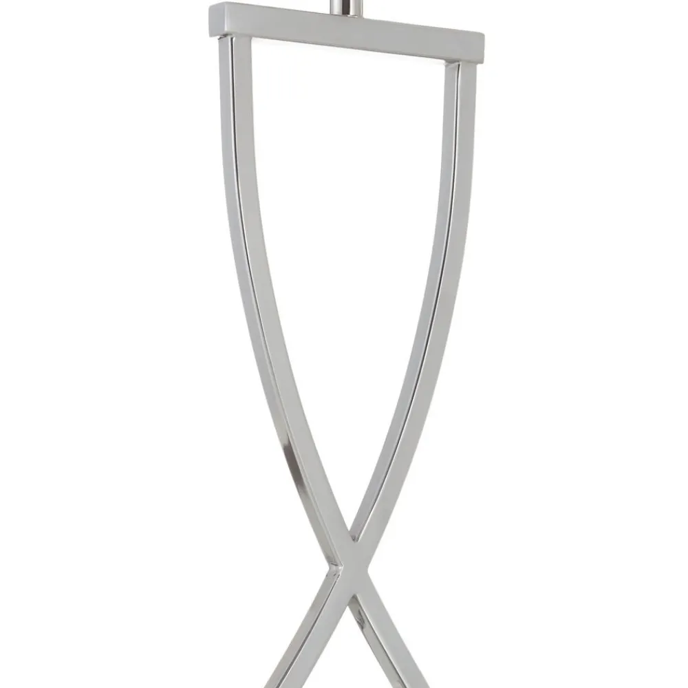 FISCHER & HONSEL Bordlamper > Flot tekstil-bordlampe Anni, krom/hvid