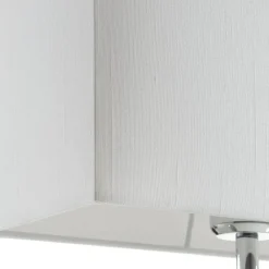 FISCHER & HONSEL Bordlamper > Flot tekstil-bordlampe Anni, krom/hvid