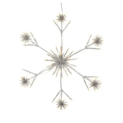STAR TRADING Dekorationsbelysning|Julepynt > Flower Snowflake LED-dekorationslampe, Ø 60 cm