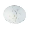Loftlamper ^ Searchlight Flush Flower loftlampe af glas, Ø 30 cm