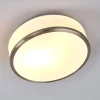 Searchlight Loftlamper > Flush loftlampe IP44, Ø 28 cm, satineret sølv
