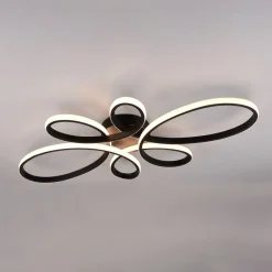 Trio Lighting Gang|Loftlamper > Fly LED-loftslampe, mat sort, 3.000 K, 83 cm x 45 cm