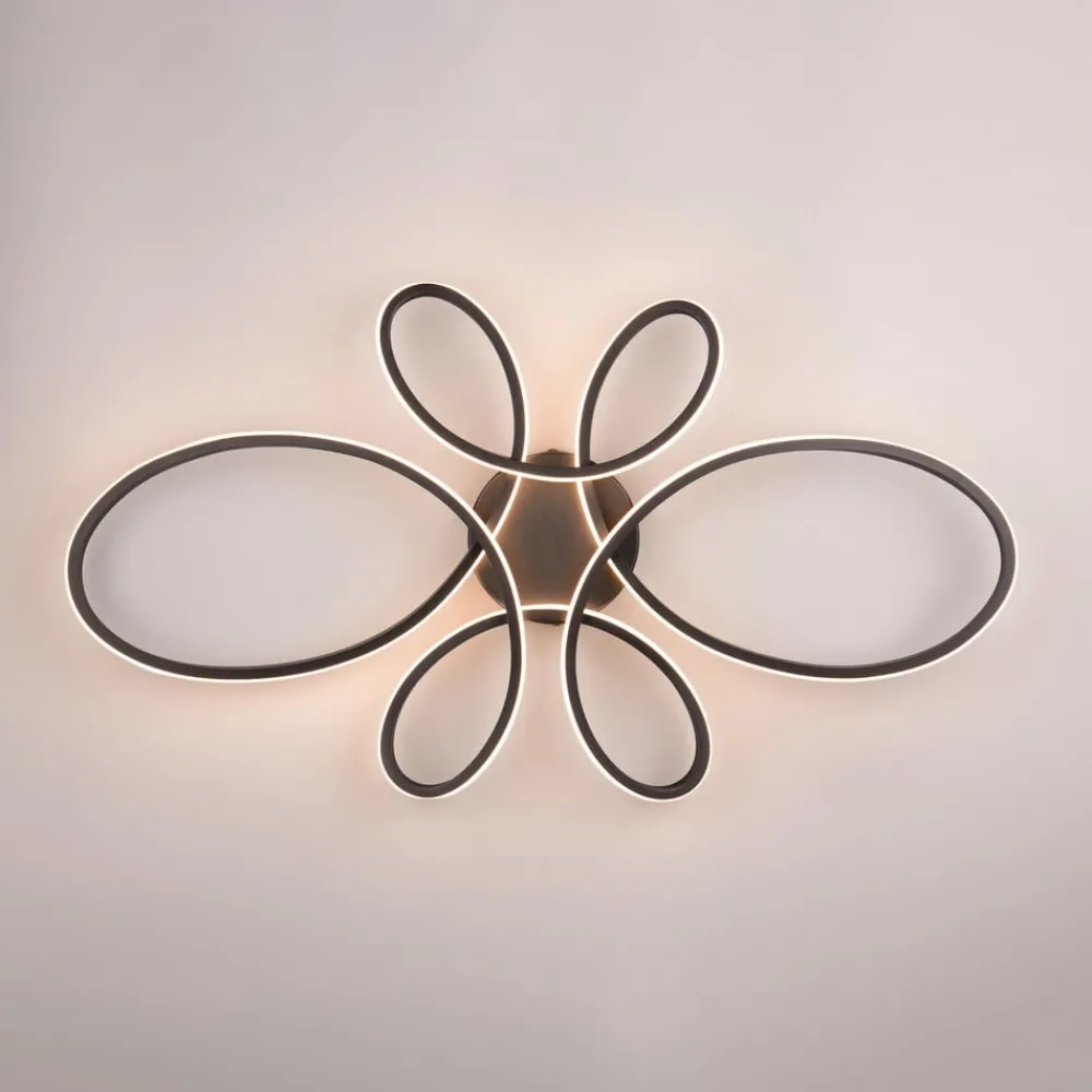 Trio Lighting Gang|Loftlamper > Fly LED-loftslampe, mat sort, 3.000 K, 83 cm x 45 cm