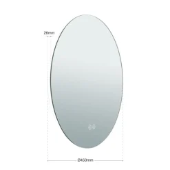 Møbel Og Interiør ^ ORION Focus LED-spejl, Ø 45 cm, CCT, antidug, berøringsdæmper