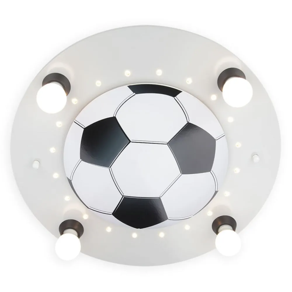 Elobra Loftlamper > Fodbold loftlampe, 4 lyskilder, sølv-hvid