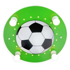 Loftlamper ^ Elobra Fodbold loftlampe, 4 lyskilder, mørkegrøn-hvid
