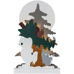 STAR TRADING Dekorationsbelysning|Julepynt > Forest Friends LED-dekolampe, isbjørn, vaskebjørn