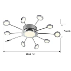 Lindby Loftlamper|Loftlamper > Forkromet loftlampe Meru, CCT