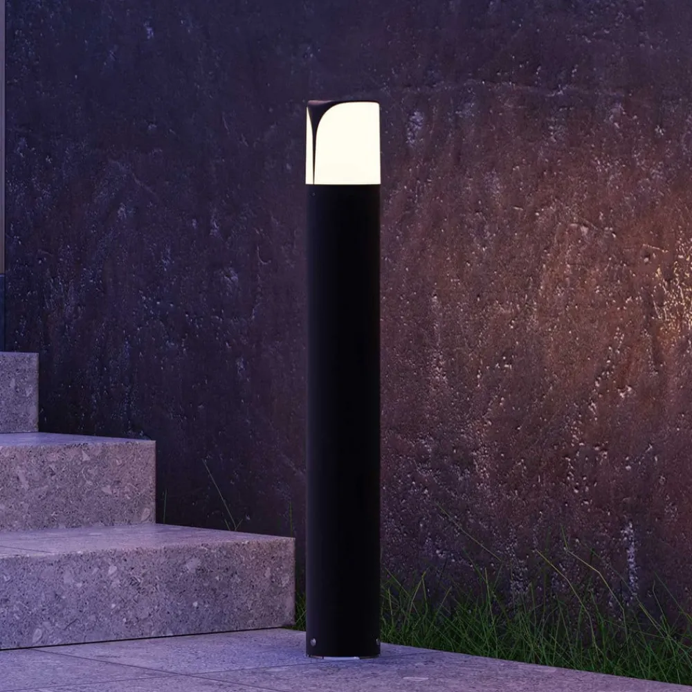 Gadebelysning ^ Forlight Astra vejlampe, antracit, aluminium, højde 80 cm