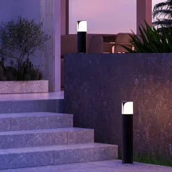 Forlight Sokkellamper > sokkellampe Astra, højde 50 cm, antracit, aluminium