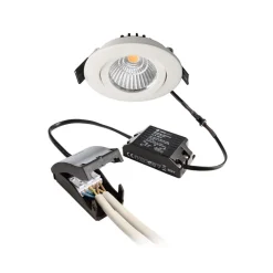 Deko-Light Loftlamper|Indbygningsspots > Forsænket loftlampe Dione, IP44, hvid, dæmpbar til varm