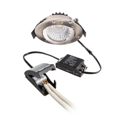 Loftlamper|Indbygningsspots ^ Deko-Light Forsænket loftlampe Dione, IP44, 2.700 K, nikkel, dæmpbar