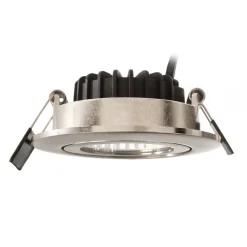 Loftlamper ^ Deko-Light Forsænket loftlampe Dione, IP44, 4.000 K, nikkel, dæmpbar