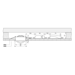 Indbygningsspots ^ Deko-Light Forsænket loftlampe Dione, IP44, 3.000 K, nikkel, dæmpbar