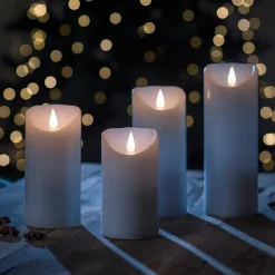 Julepynt|Led Stearinlys ^ Konstsmide Christmas Forsynet med 3D-flamme - LED-lys Stearin