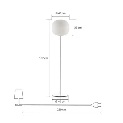 Gulvlamper|Gulvlamper ^ Foscarini Gem terra gulvlampe, hvid