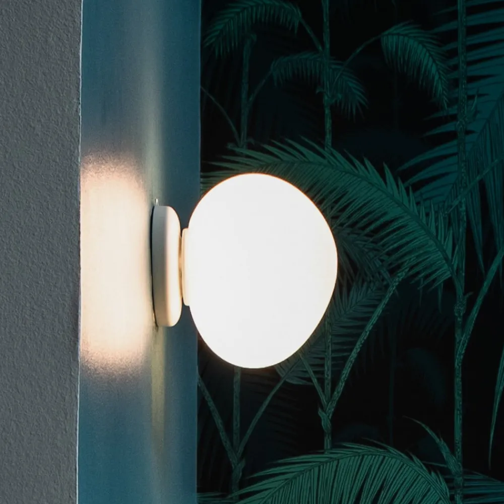 Foscarini Væg- Og Spejllamper > Gregg piccola væglampe, hvid, IP44, glas