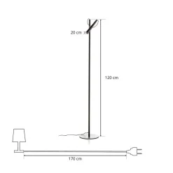 Foscarini Arbejdsrum/Kontor|Gulvlamper > Magneto LED-gulvlampe, sort
