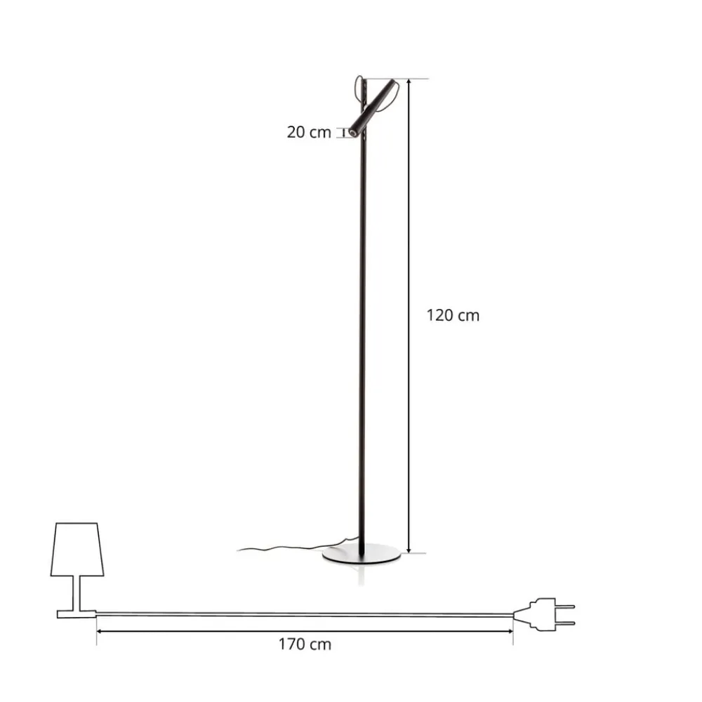 Foscarini Arbejdsrum/Kontor|Gulvlamper > Magneto LED-gulvlampe, sort