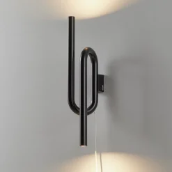 Væglamper ^ Foscarini Tobia LED-væglampe med ledning, sort