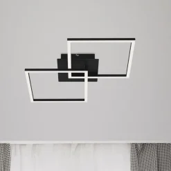 Loftlamper ^ Briloner Frame LED-loftlampe, 2 lyskilder, Switch dim, sort