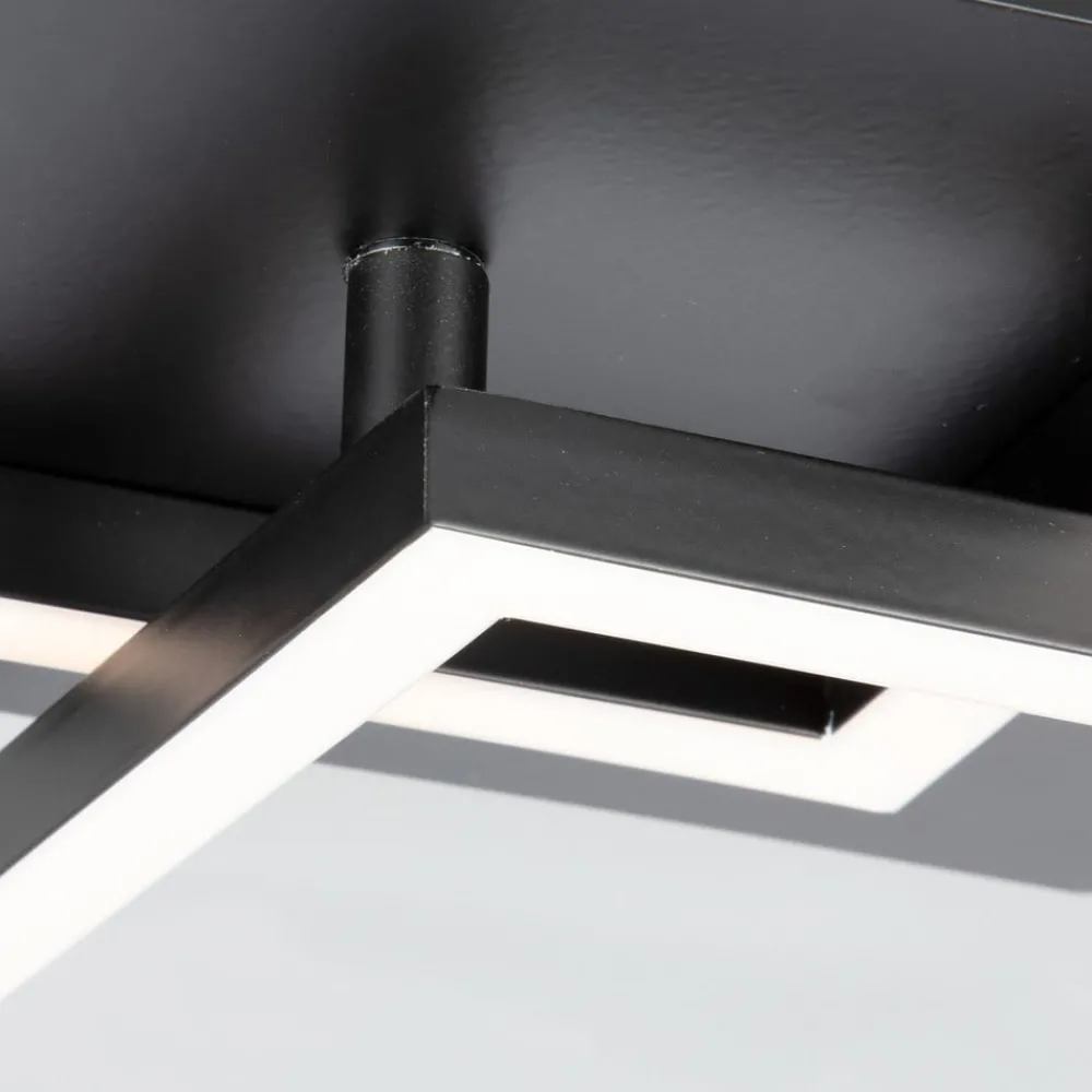 Loftlamper ^ Briloner Frame LED-loftlampe, 2 lyskilder, Switch dim, sort