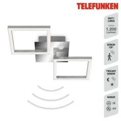 Telefunken Gang|Loftlamper > Frame LED-loftlampe, sensor, 47x23 cm, krom/alu