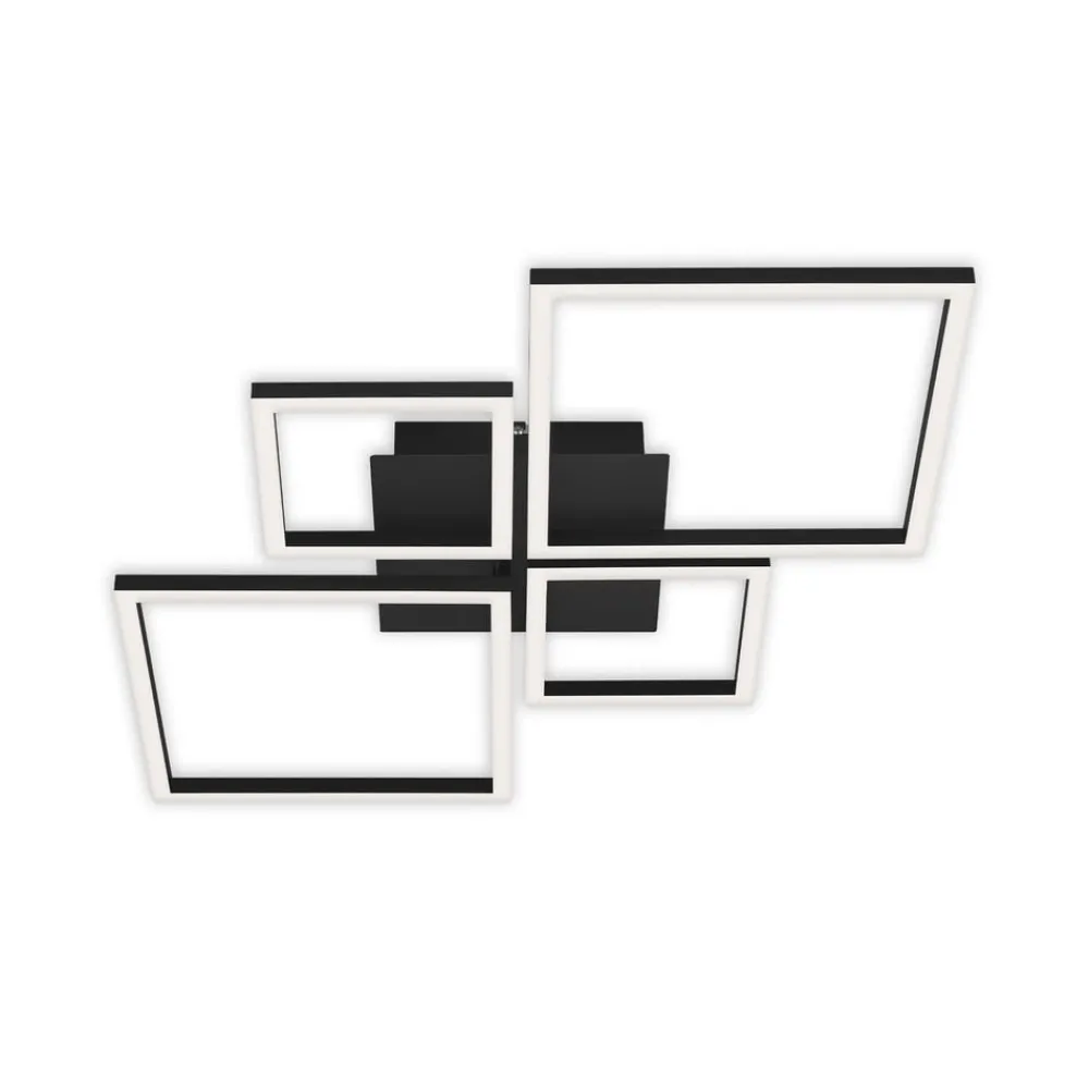 Loftlamper|Loftlamper ^ Briloner Frame LED-loftlampe, step dim, 4 lyskilder, sort